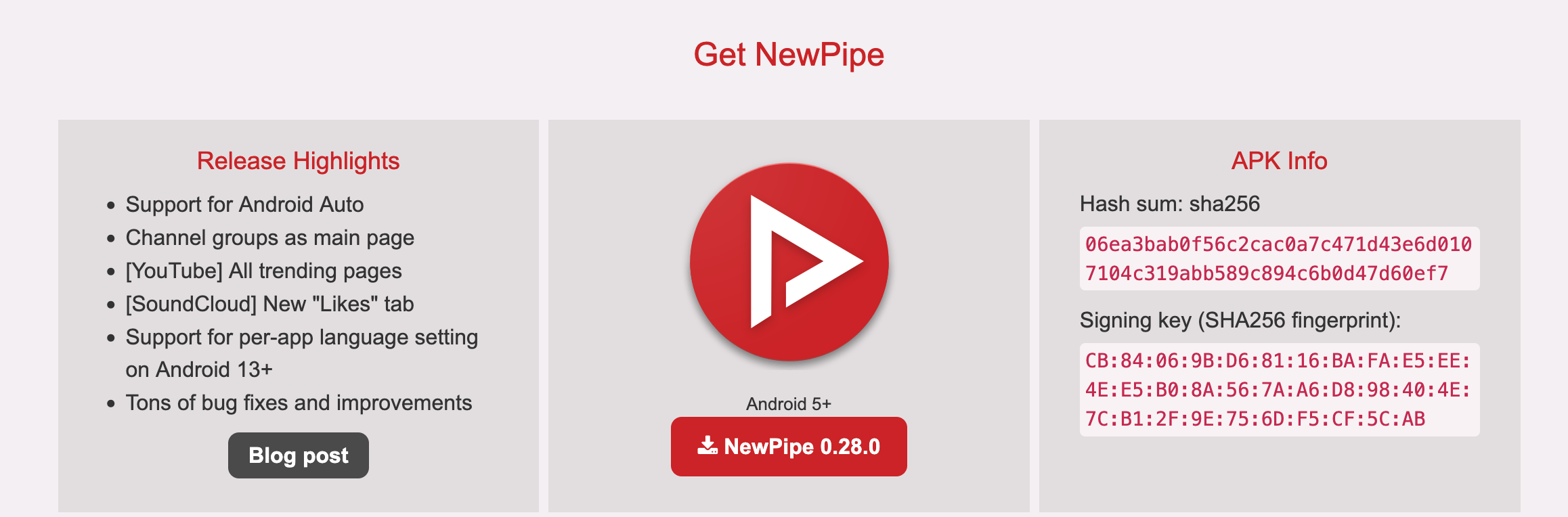 Installation de NewPipe